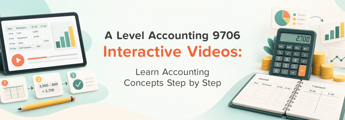 A Level Accounting 9706 Interactive Videos: Learn Accounting Concepts Step by Step